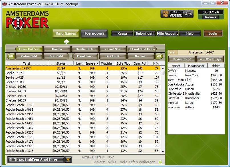 Screenshot Amsterdams Poker