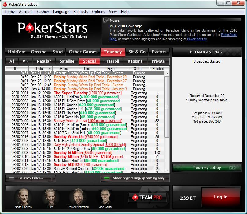 Screenshot Poker Stars Poker
