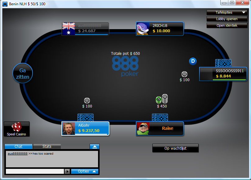 Screenshot 888 Poker