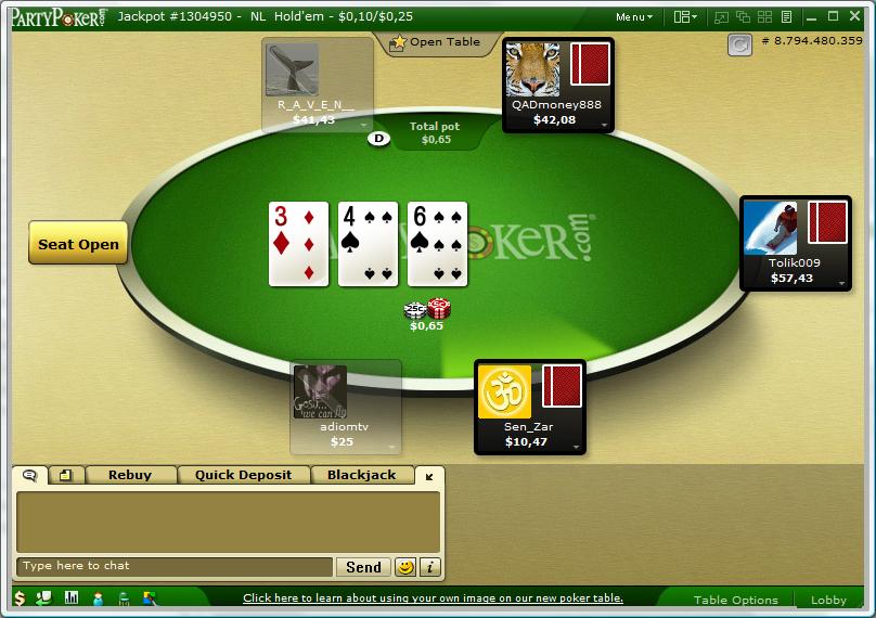 Screenshot Party Poker